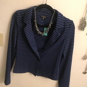 Blue striped blazer